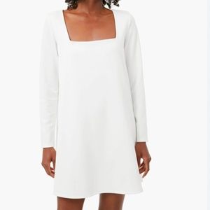 Tuckernuck White Square-Neck Long-Sleeve Shift Dress